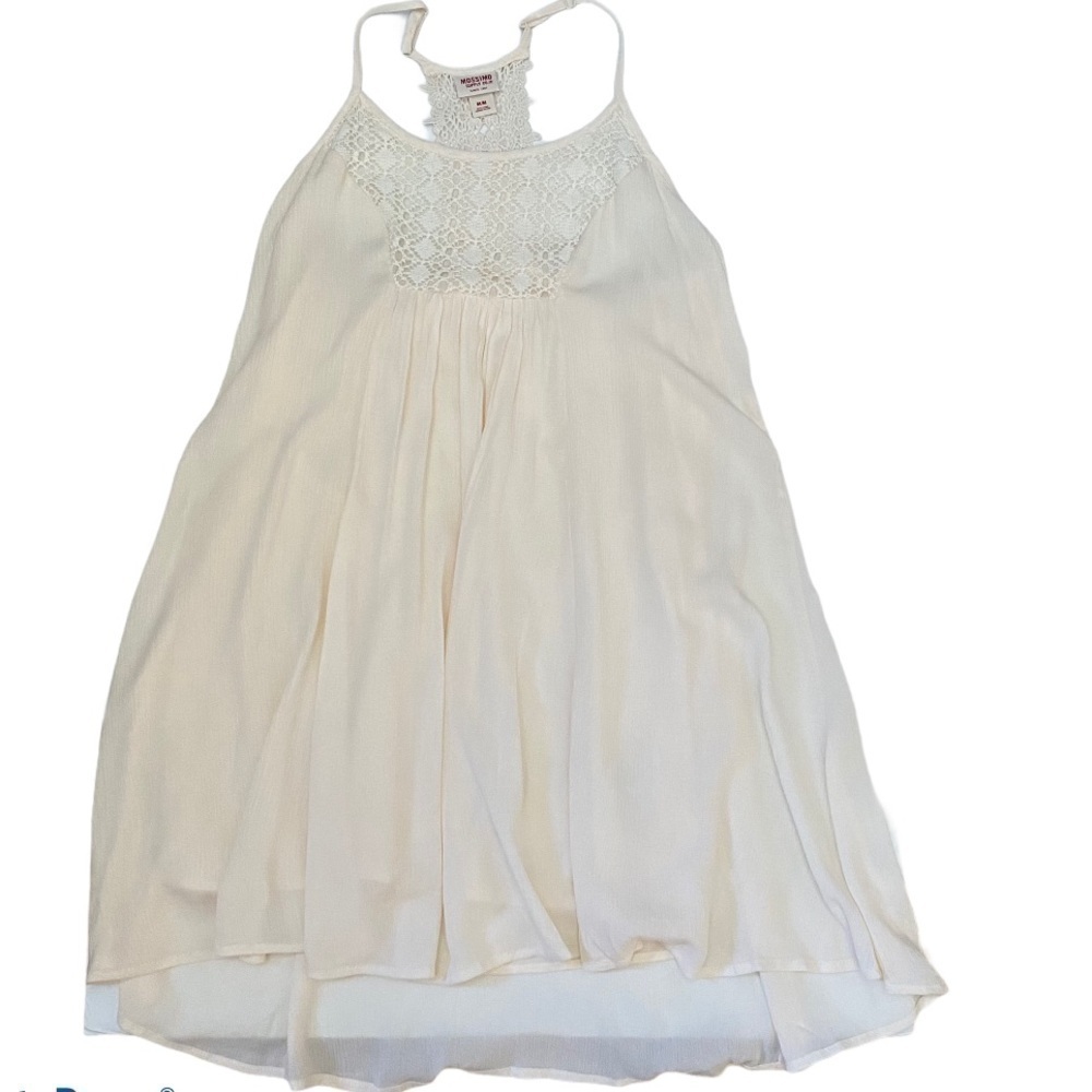 Mossimo Supply Co. Ivory Crepe Crochet Sundress M - Picture 3 of 11